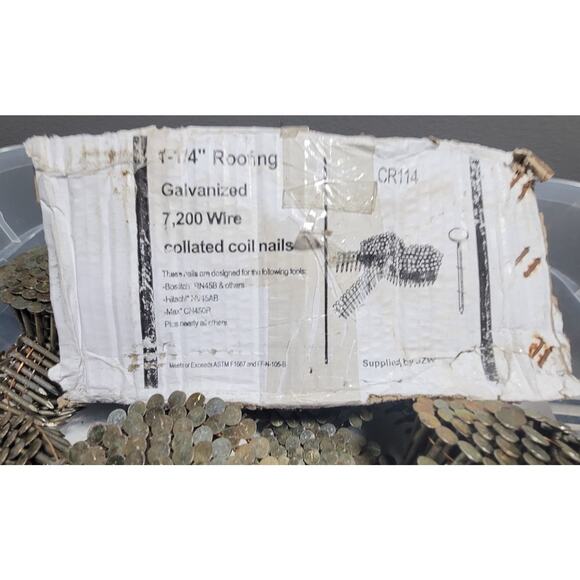 1-1/4" Galvanized Coil Roofing Nail 20 Coils - Picture 3 of 3